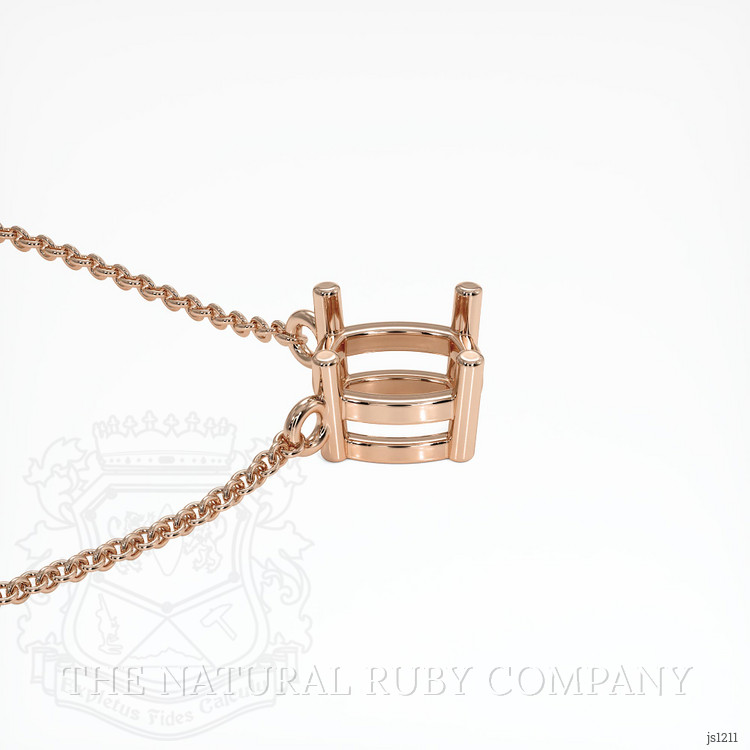 14K Rose Gold Solitaire Necklace Setting