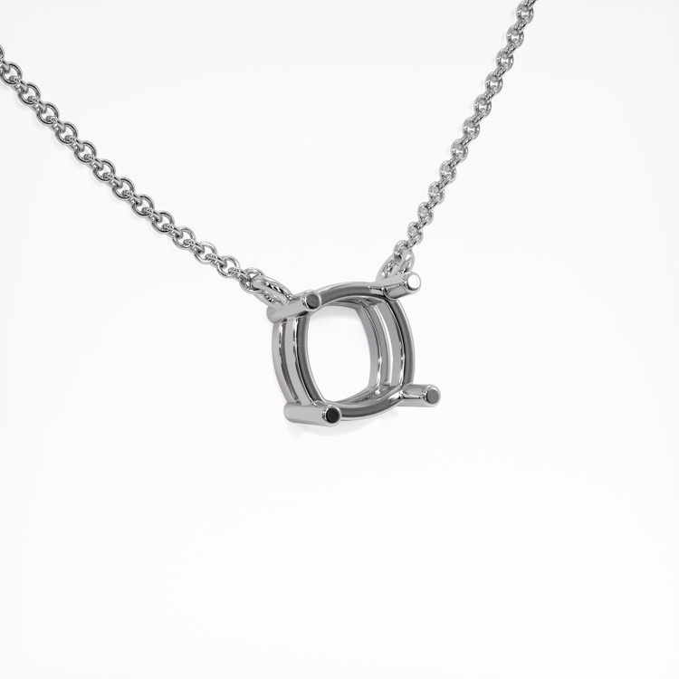14K White Gold Solitaire Necklace Setting