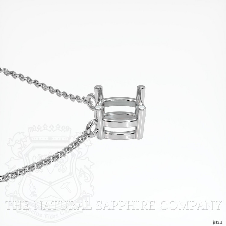 14K White Gold Solitaire Necklace Setting
