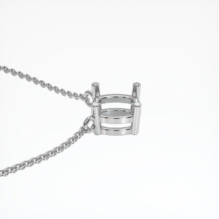 14K White Gold Solitaire Necklace Setting