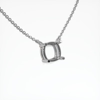 18K White Gold Solitaire Necklace Setting Image