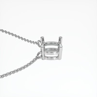 18K White Gold Solitaire Necklace Setting Image