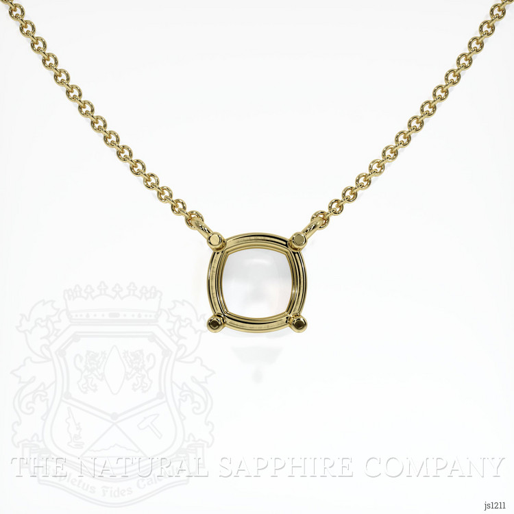 18K Yellow Gold Solitaire Necklace Setting