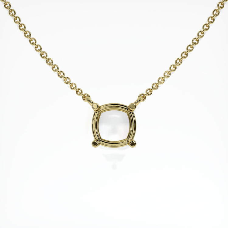 18K Yellow Gold Solitaire Necklace Setting