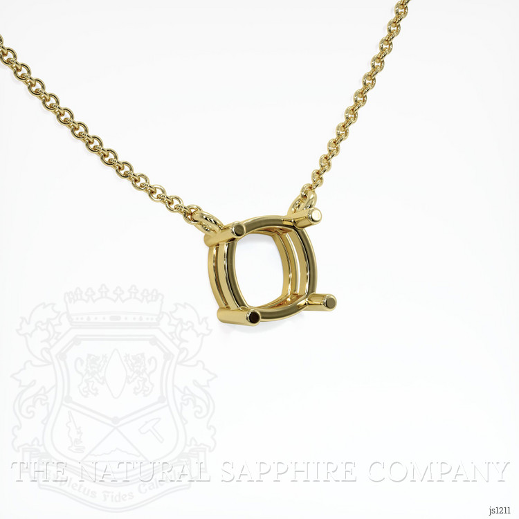 18K Yellow Gold Solitaire Necklace Setting