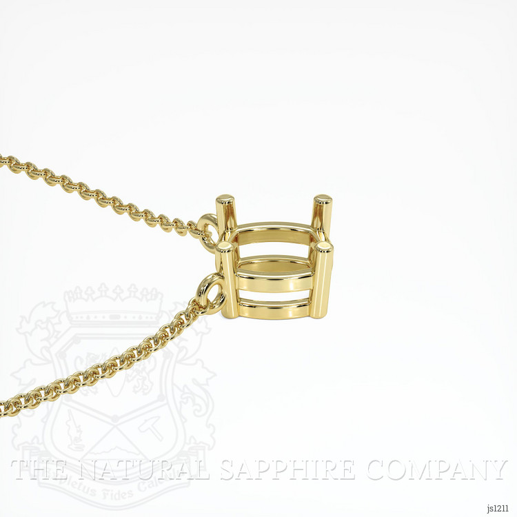 18K Yellow Gold Solitaire Necklace Setting