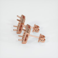 14K Rose Gold Studs Earring Setting Image