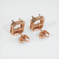 14K Rose Gold Studs Earring Setting Image