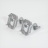 18K White Gold Studs Earring Setting Video
