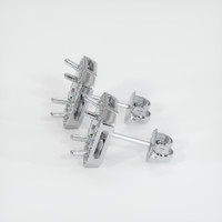 18K White Gold Studs Earring Setting Image