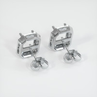 18K White Gold Studs Earring Setting Image