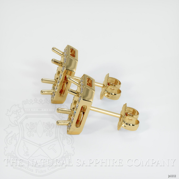 14K Yellow Gold Studs Earring Setting