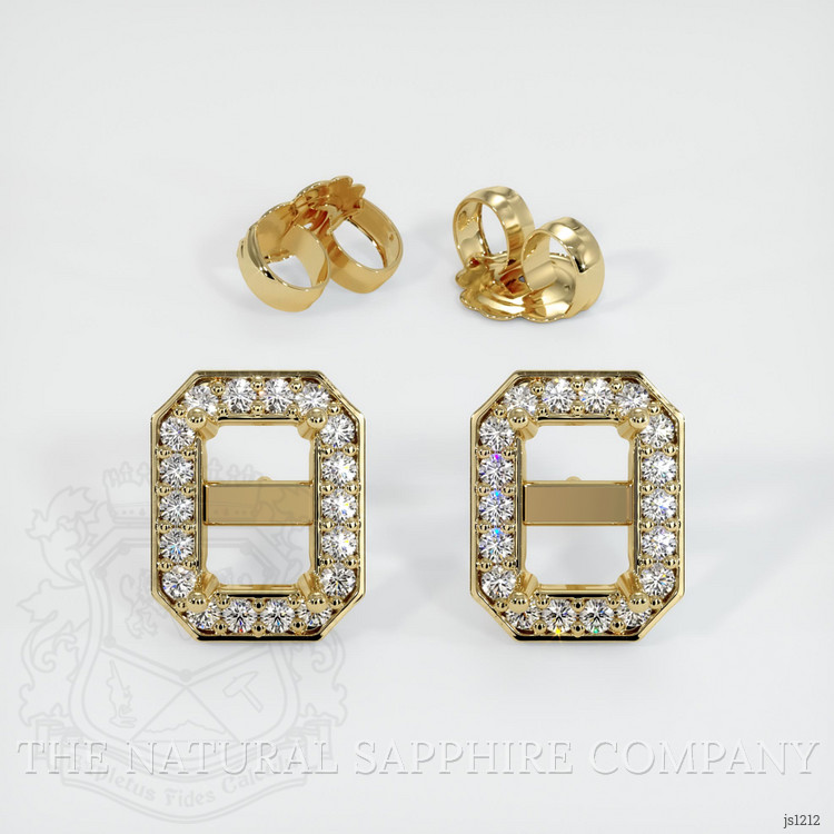 14K Yellow Gold Studs Earring Setting