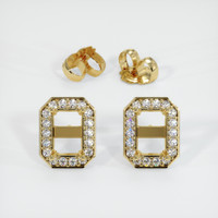 18K Yellow Gold Studs Earring Setting Image