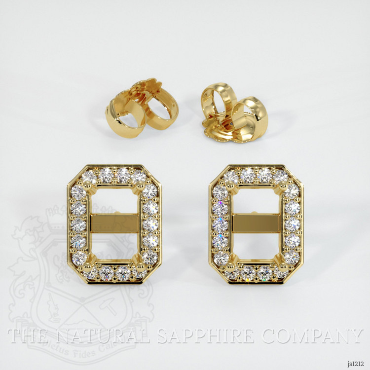 18K Yellow Gold Studs Earring Setting