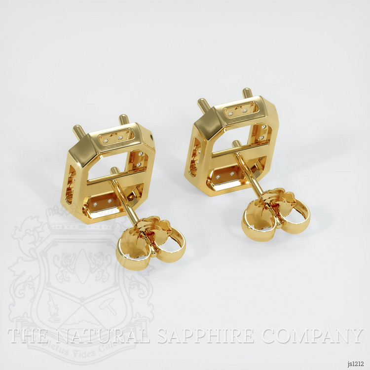 18K Yellow Gold Studs Earring Setting