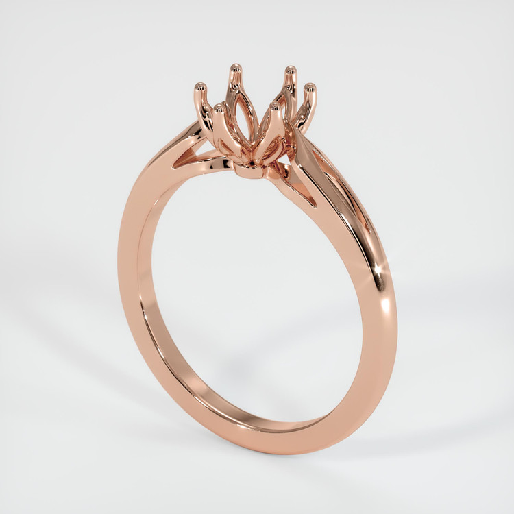 14K Rose Gold Floral Ring Setting