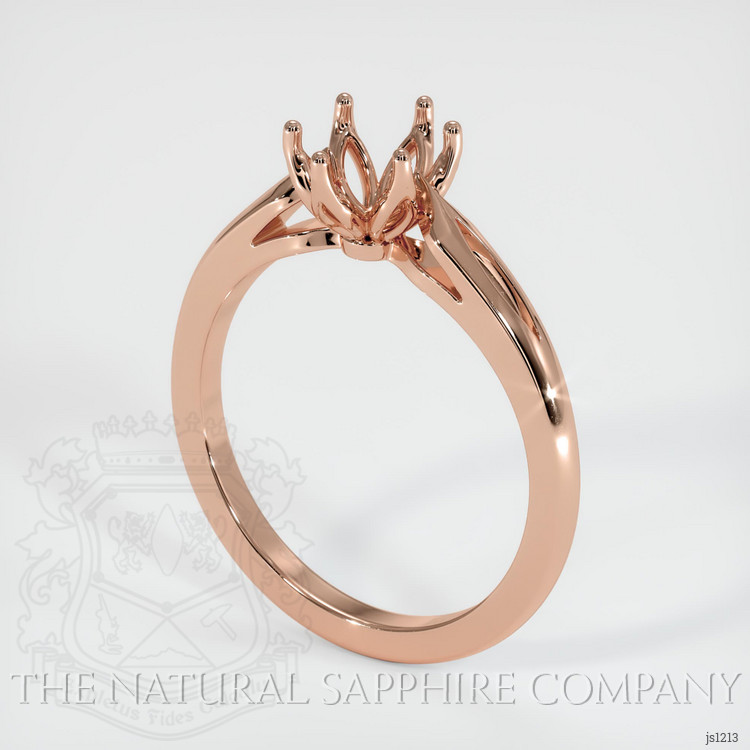 14K Rose Gold Floral Ring Setting