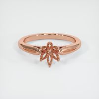 14K Rose Gold Floral Ring Setting Image