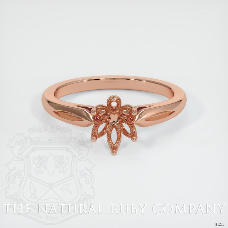 14K Rose Gold Floral Ring Setting
