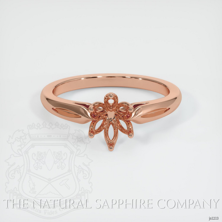 14K Rose Gold Floral Ring Setting