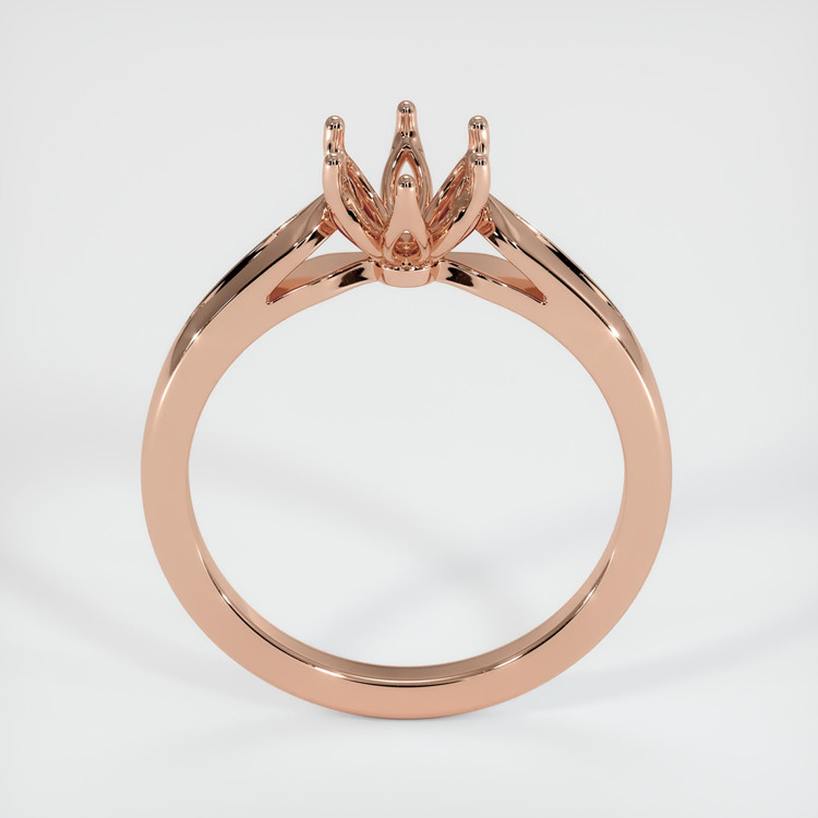 14K Rose Gold Floral Ring Setting