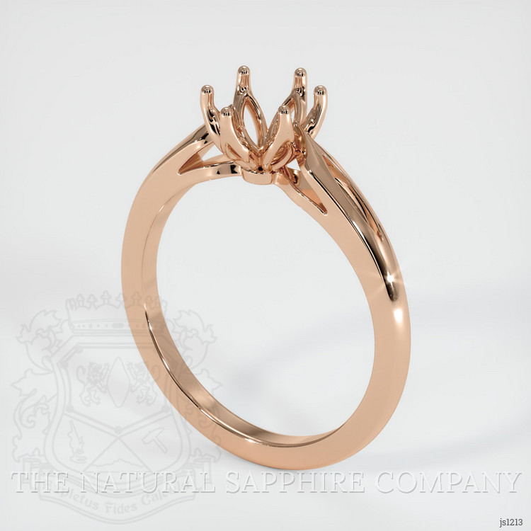 18K Rose Gold Floral Ring Setting