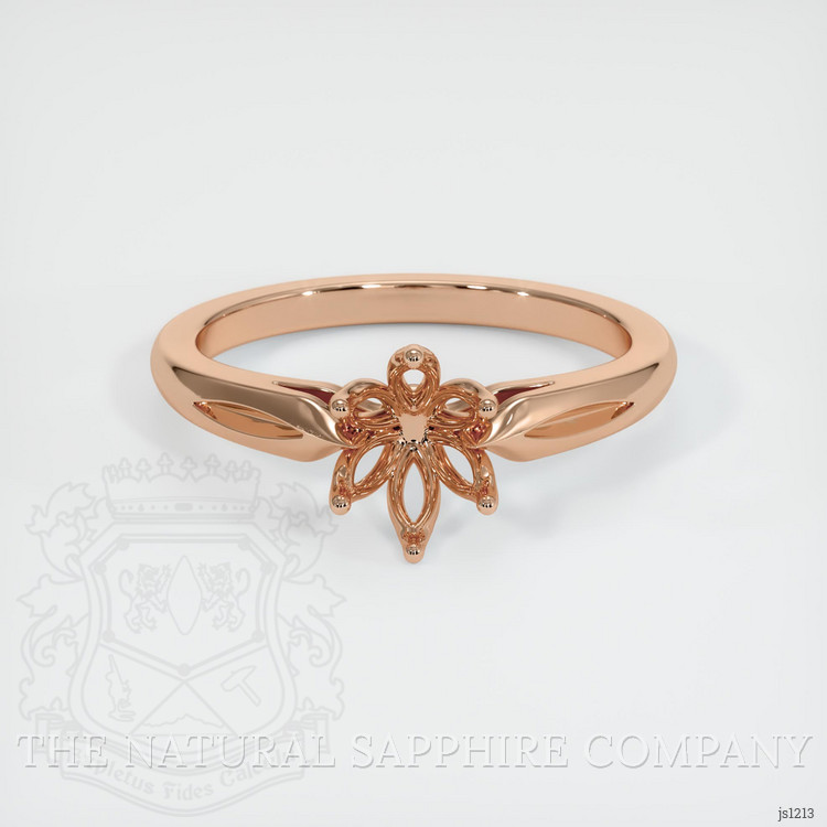 18K Rose Gold Floral Ring Setting