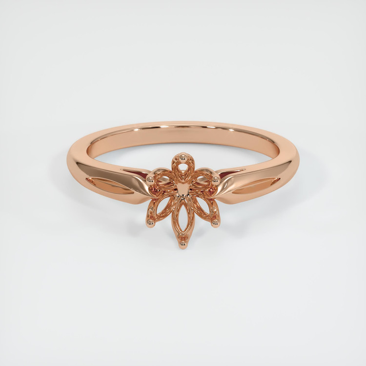 18K Rose Gold Floral Ring Setting