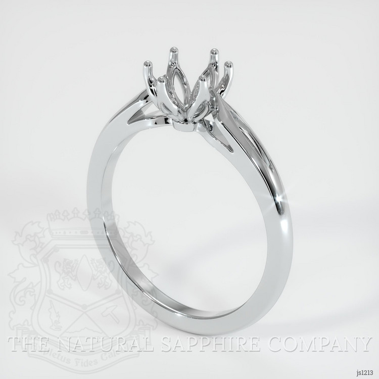 10K White Gold Floral Ring Setting