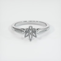10K White Gold Floral Ring Setting Image