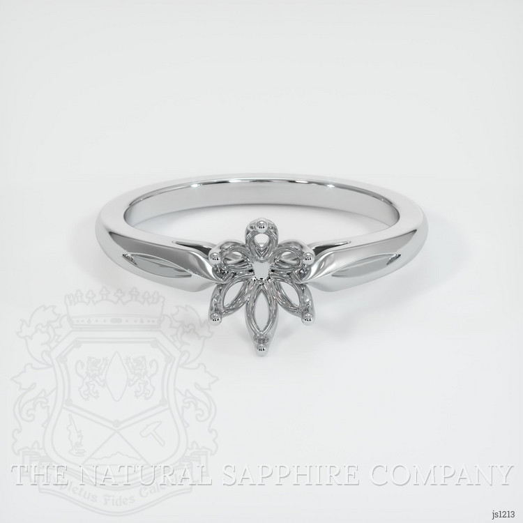 10K White Gold Floral Ring Setting
