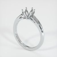 14K White Gold Floral Ring Setting Video