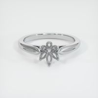 14K White Gold Floral Ring Setting Image
