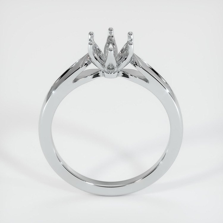 14K White Gold Floral Ring Setting