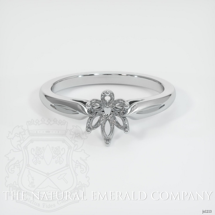 18K White Gold Floral Ring Setting