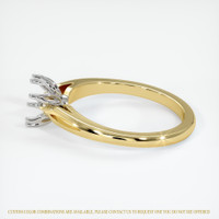 14K White & Yellow Floral Ring Setting Image