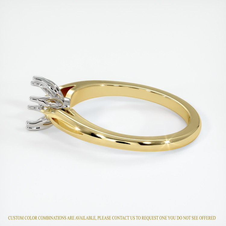 14K White & Yellow Floral Ring Setting