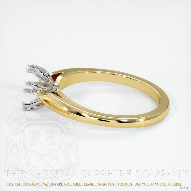 14K White & Yellow Floral Ring Setting