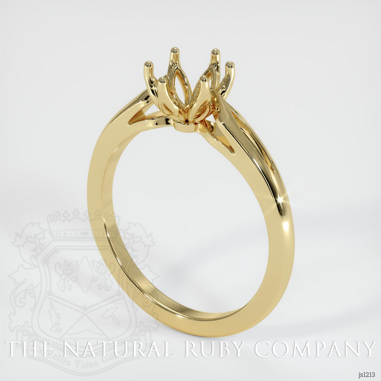 14K Yellow Gold Floral Ring Setting