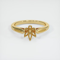 14K Yellow Gold Floral Ring Setting Image