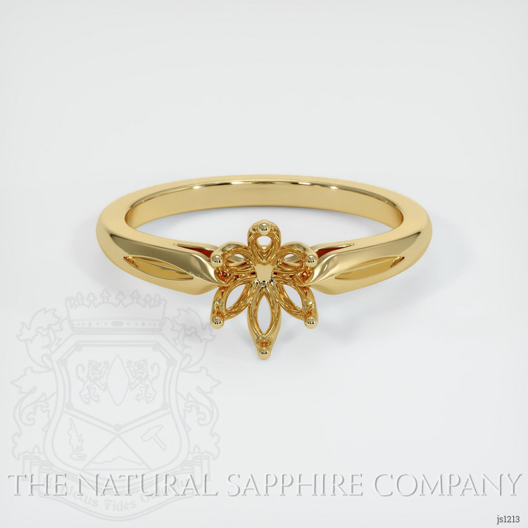 14K Yellow Gold Floral Ring Setting