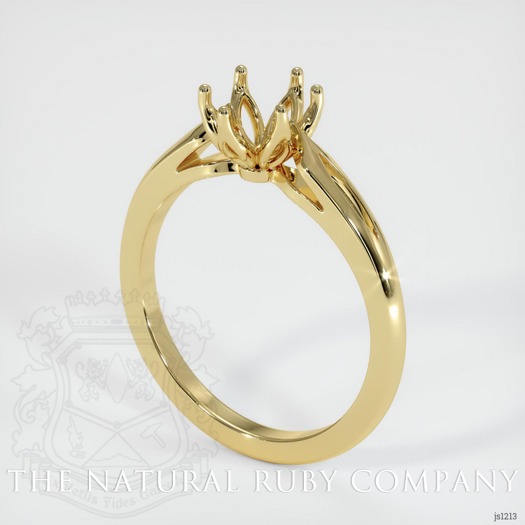 18K Yellow Gold Floral Ring Setting