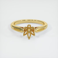 18K Yellow Gold Floral Ring Setting Image