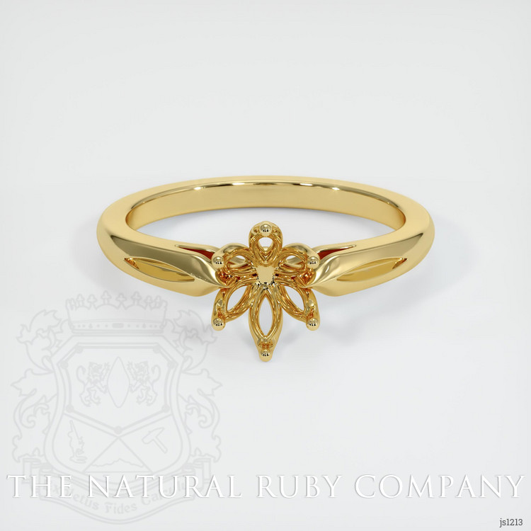 18K Yellow Gold Floral Ring Setting