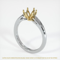14K Yellow & White Floral Ring Setting Video