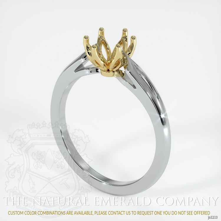 18K Yellow & White Floral Ring Setting