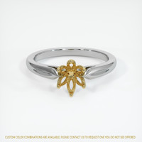 18K Yellow & White Floral Ring Setting Image