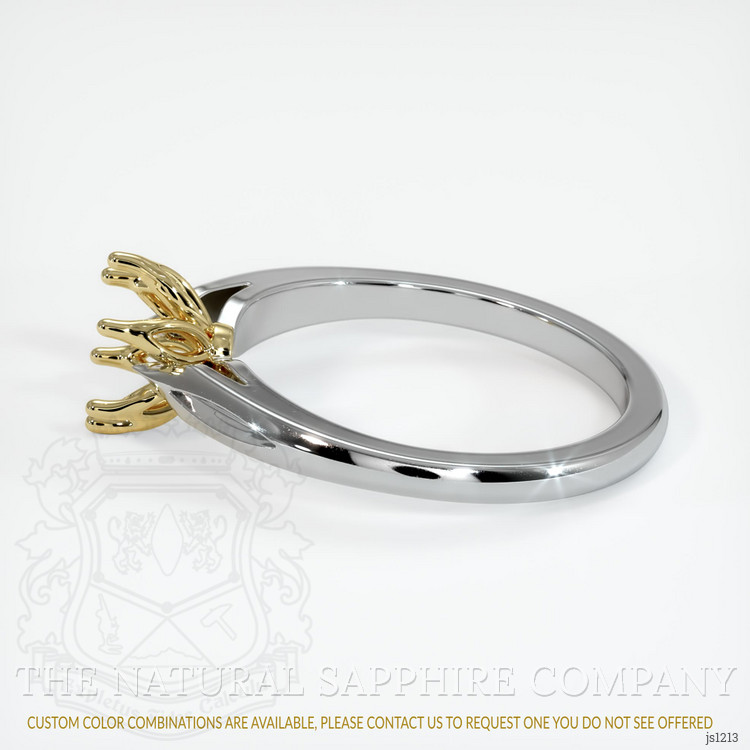 18K Yellow & White Floral Ring Setting