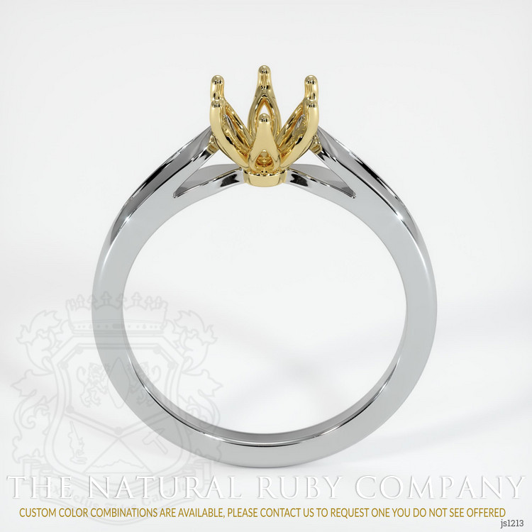18K Yellow & White Floral Ring Setting